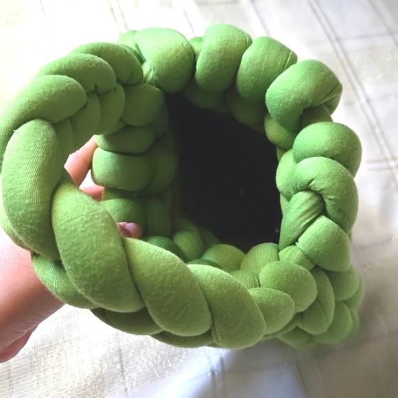 Green Chunky Cable Knit Bag - Picture 6 of 10